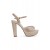 20101 Women Evening Platforms Slingback High Heels in Gold